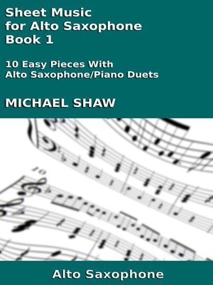 cover image of Sheet Music for Alto Saxophone